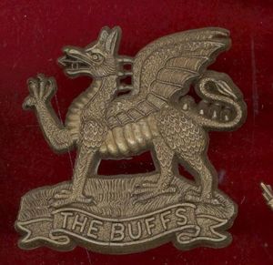 The Buffs Royal East Kent Regiment WW2 plastic economy cap …