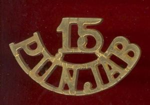 Indian Army 15th Punjab Regt. Officers shoulder title