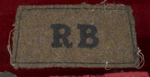 Rifle Brigade . WW2 slip on shoulder title