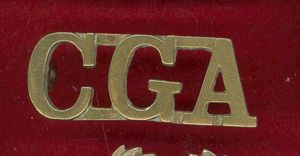 Ceylon Garrison Artillery CGA shoulder title