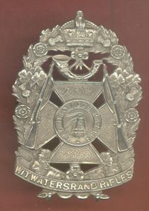 South African Witwatersrand Rifles Edwardian OR's helmet badge