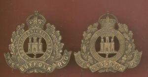 The Suffolk Regiment Officer's OSD collar badges