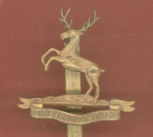 Huntingdonshire Cyclists Battalion WW1 cap badge