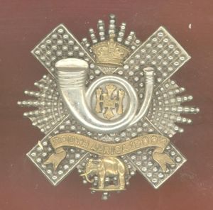 Scottish 6th Battn. Highland Light Infantry Officer's shako / glengarry …