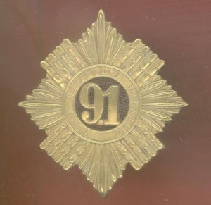 91st Regiment of Foot (princess Louise's Argyllshire Highlanders) Victorian glengarry …