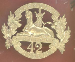 Scottish 42nd Royal Hldrs Regt of Foot Victorian OR's feather …