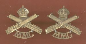 Motor Machine Gun Corps WW1 Officer's OSD collar badges