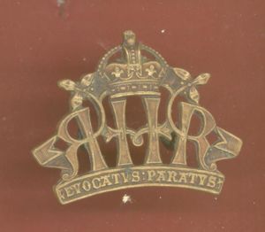 Robin Hood Rifle Edwardian cap badge