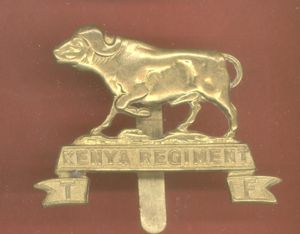 British Colonial The Kenya Regiment T.F. cap badge