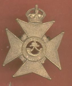 King's Royal Rifle Corps Militia Bns Edwardian cap badge