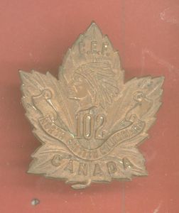 Canadian 102nd North British Columbians Battalion WW1 CEF cap badge