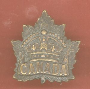 Canadian General Service WW1 CEF cap badge