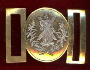Scottish Q.O.Cameron Highlanders Officers Victorian waist belt clasp