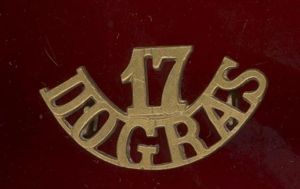 Indian Army 17th Dogras Regt. shoulder title