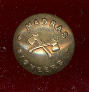 Indian Army Madras Pioneers Regiment Officer's button