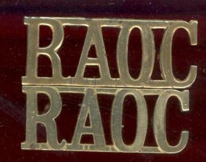 R.A.O.C. Royal Army Ordnance Corps WW2 shoulder titles