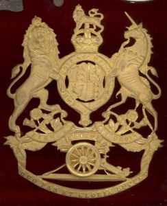 Royal Artillery Officer's Edwardian helmet plate