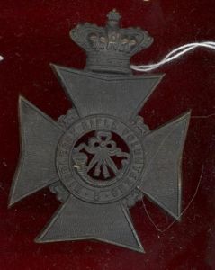 5th Middlesex Rifle Volunteers Victorian OR's helmet plate