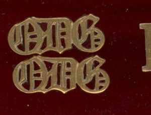 Q.D.G. Queen's Dragoon Guards Officer's shoulder titles
