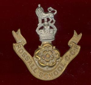 Rossall School C.C.F. cap badge