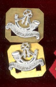The Light Infantry staybright collar badges