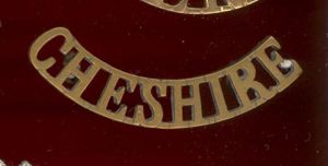 CHESHIRE The Cheshire Regiment Victorian shoulder title