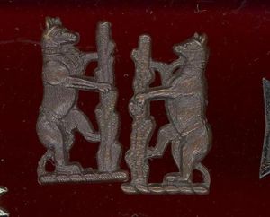 Warwickshire Yeomanry Officer's OSD collar badges