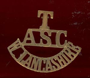 T / ASC / W. LANCASHIRE WW1 shoulder title.