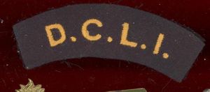 D.C.L.I. Duke of Cornwall's Light Infantry cloth shoulder title