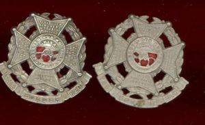 The Border Regt OR's collar badges