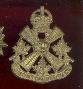 Canadian The Edmonton Regiment WW2 cap badge
