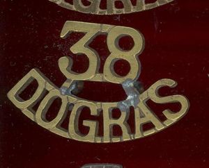 Indian Army WW1 38th Dogras Regt. shoulder title