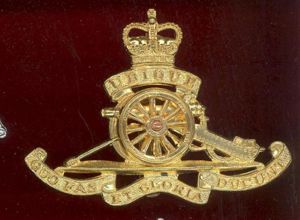 The Royal Artillery EIIR dress cap badge