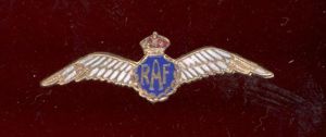 Royal Air Force King's Crown sweetheart brooch
