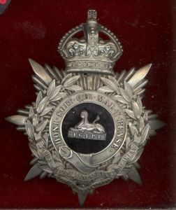 2nd VB East Lancashire Regiment Edwardian Officer s helmet plate