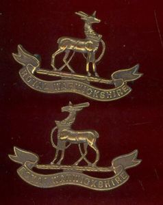 Royal Warwickshire Regt. Officer's OSD collar badges