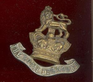 1st Royal Dragoons Victorian OR's cap badge