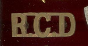 R.C.D. Royal Canadian Dragoons shoulder title