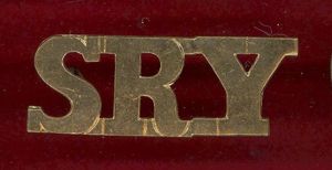S R Y Sherwood Rangers Yeomanry shoulder title