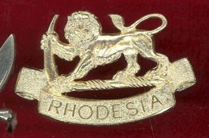 Rhodesia Staff Corps staybright cap badge