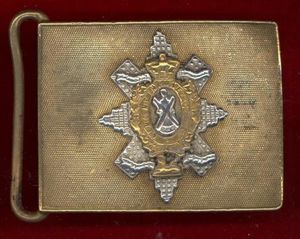 Scottish Black Watch ,Royal Highlanders Victorian Officer's waist belt clasp