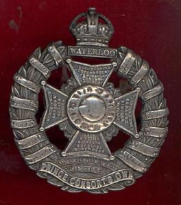 The Rifle Brigade 1944 hallmarked silver cap badge