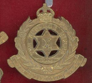 Australian 10th Infantry Bn. Adelaide Rifles slouch hat badge