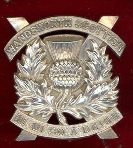 Wandsworth Scottish rare NCO's glengarry badge