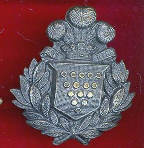 Cornwall Rifle Volunteers glengarry badge circa 1874-99