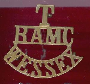 T / RAMC / WESSEX brass shoulder title