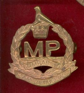 African Zimbabwe Corps of Military Police cap badge
