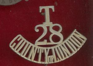 T / 28 / COUNTY of LONDON pre WW1 shoulder …