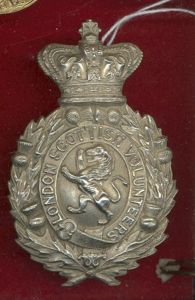 London Scottish Volunteers Victorian pouch belt plate circa 1875-1902.