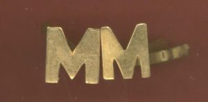 'M's Militia Officer collar / title badges